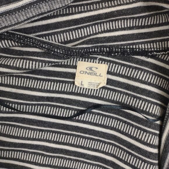 O'NEILL Harvey Women's L Baja Striped Open Cardigan Sweater Flyaway Top Grey - Picture 5 of 6